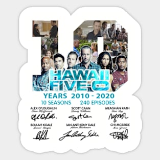 Hawaii Five O 10 Years 2010 2020 Signatures 2 Sticker